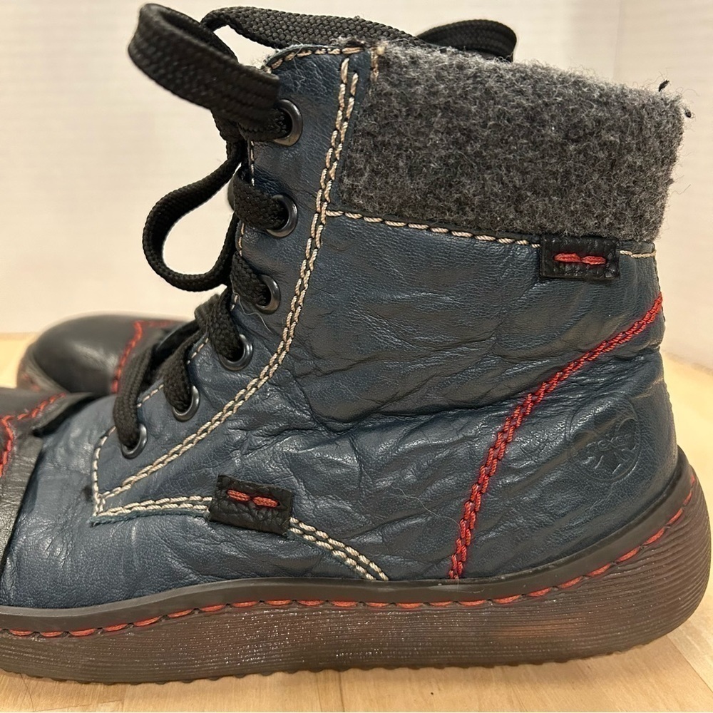 Rieker Lined Leather Boots/Women’s-37/6.5 - Picture 8 of 16